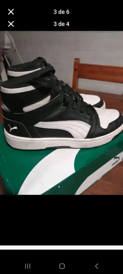 Zapatillas deportivas negras y blancas Puma - miniatura 2