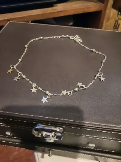 Collar de plata con dijes de estrellas - miniatura 1