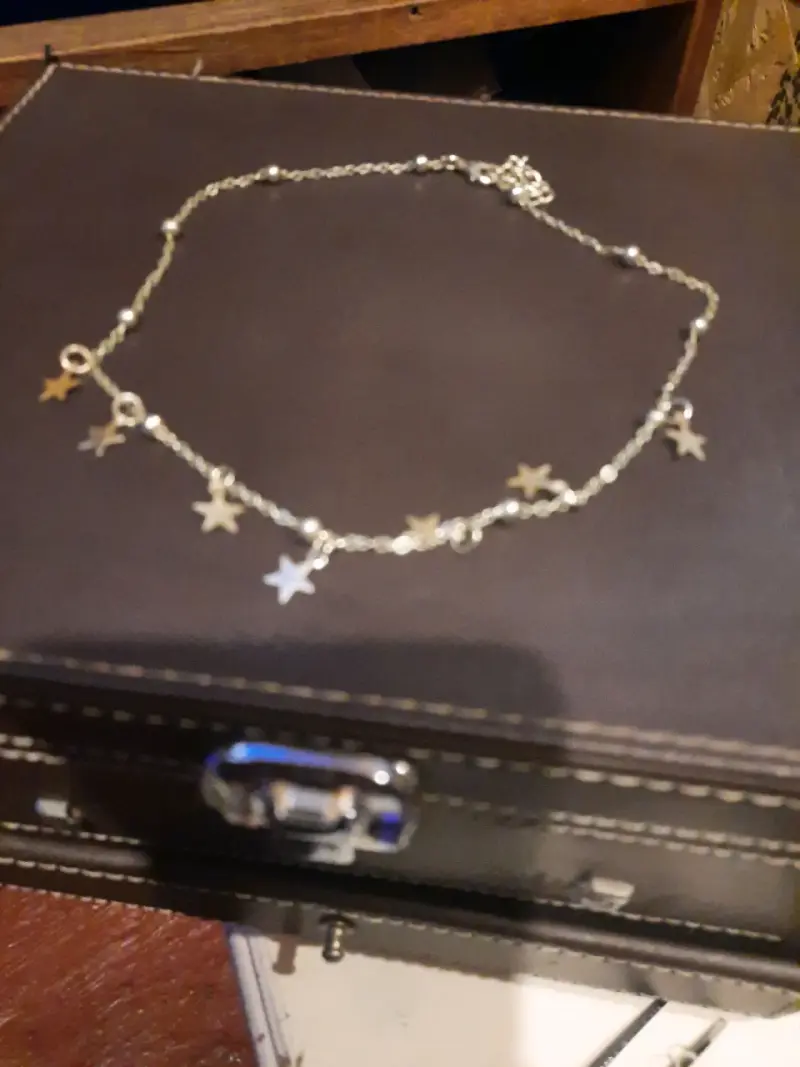 Collar de plata con dijes de estrellas - 2