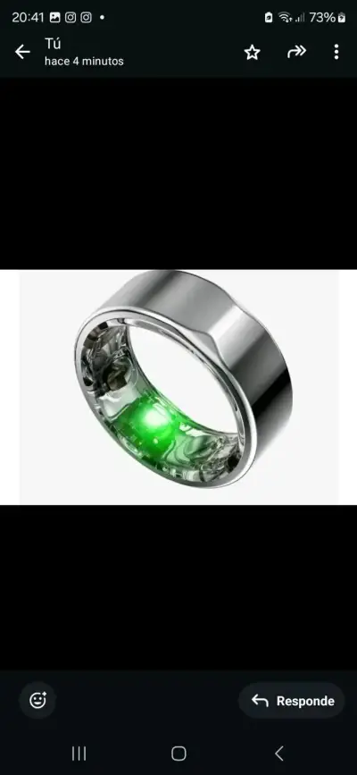Anillo inteligente con monitor de frecuencia cardíaca - miniatura 1