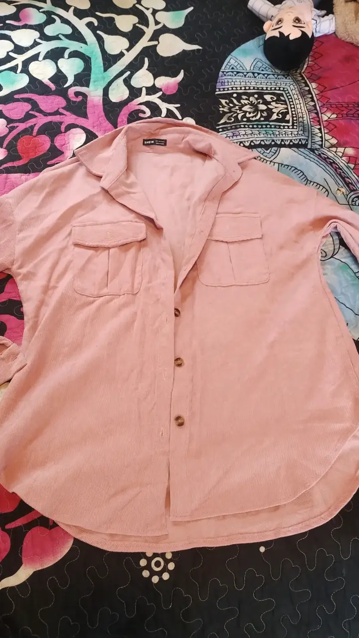 Camisa de palo rosa Shein para mujer