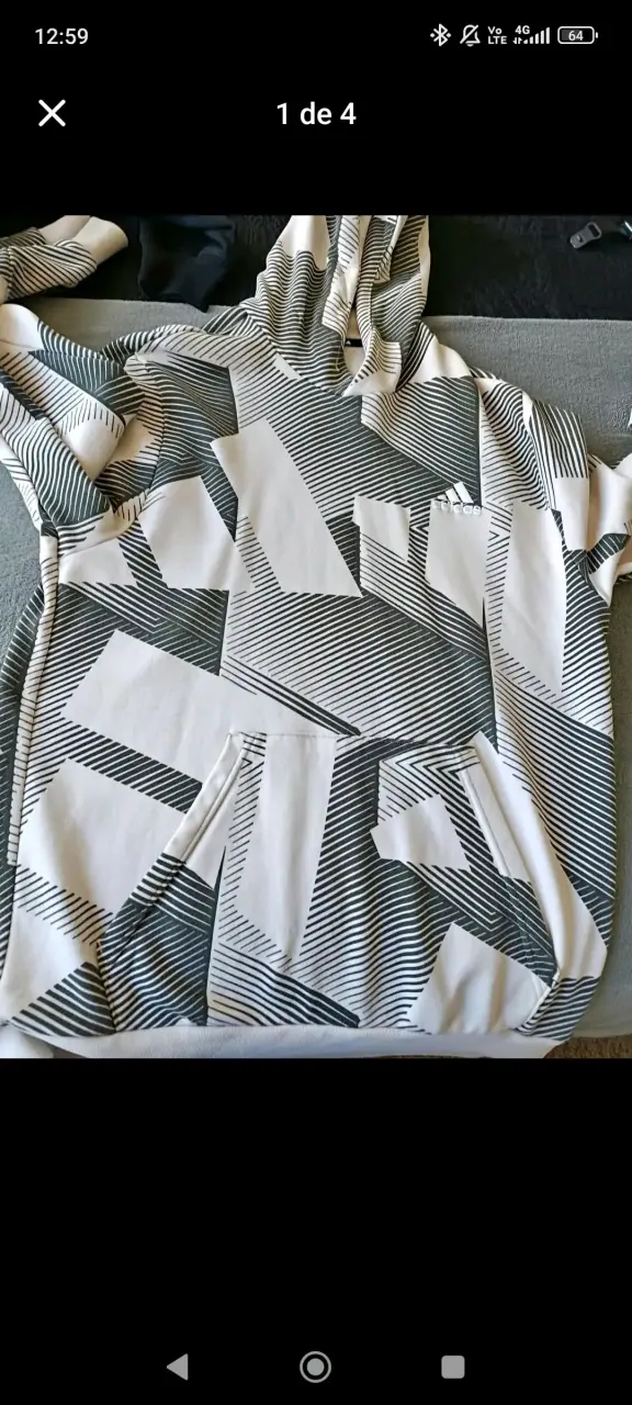 Polerón Adidas estampado geométrico - 2