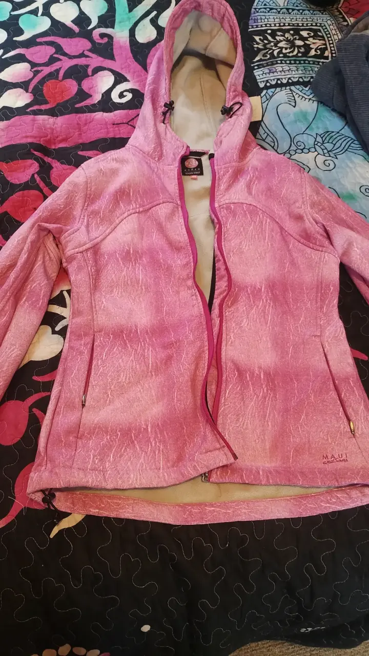 Chaqueta de mujer rosa con capucha Maui - 2