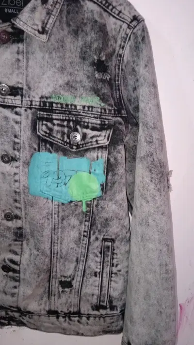 Chaqueta de mezclilla Zibel con diseño gráfico - miniatura 5