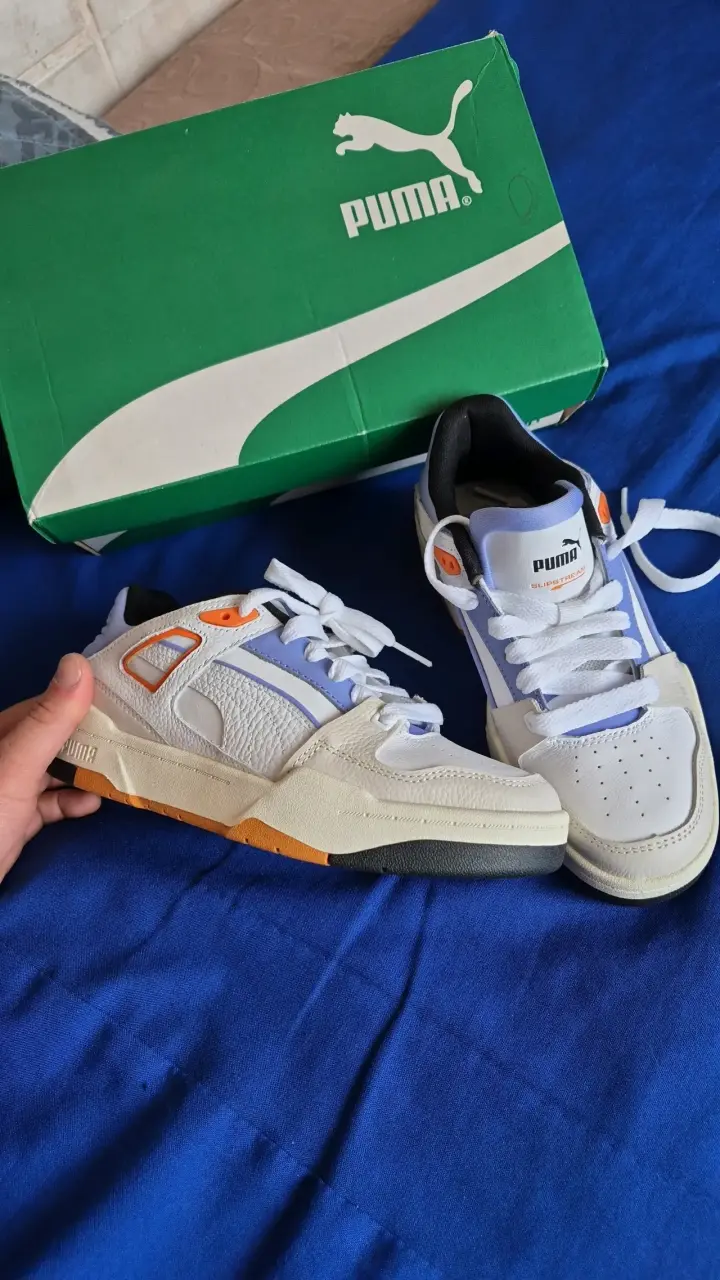Zapatillas Puma Slipstream Trainer blancas y naranjas - 2