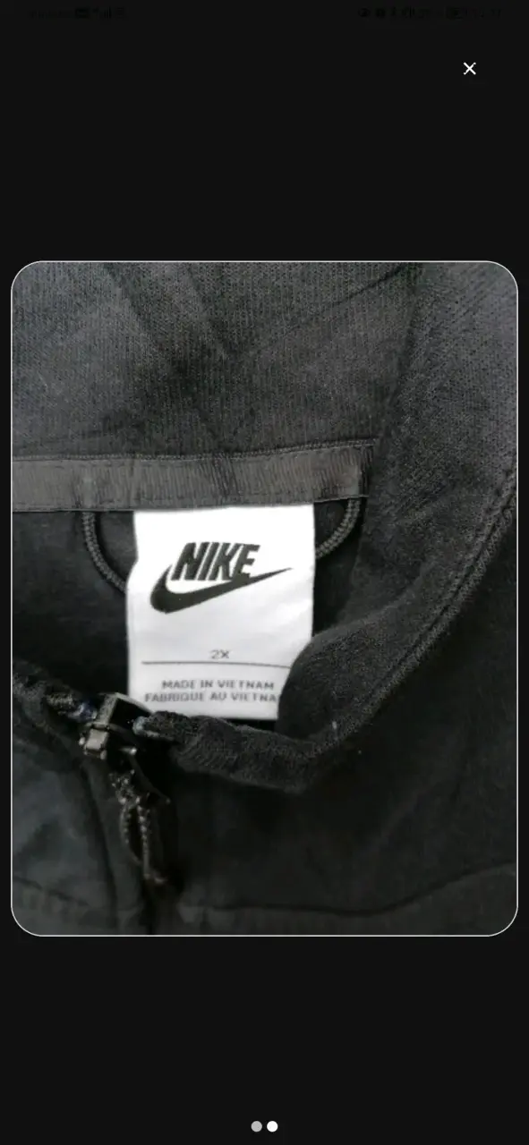 Chaqueta deportiva negra Nike talla 2X - 2