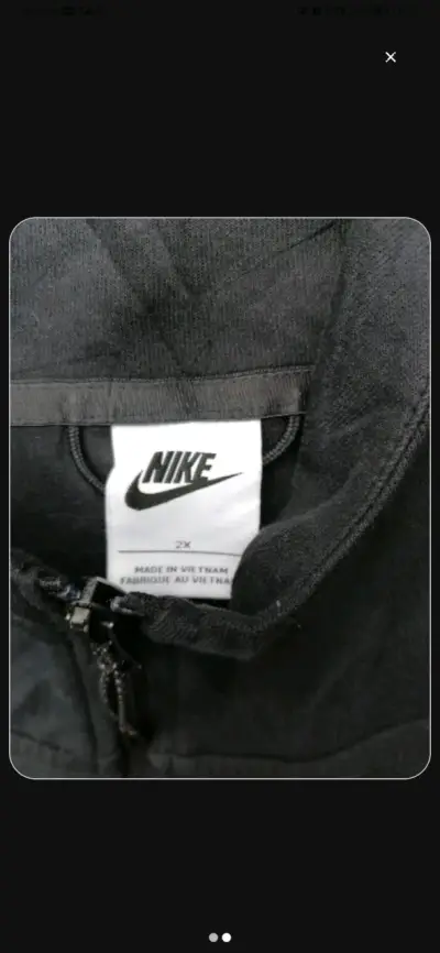 Chaqueta deportiva negra Nike talla 2X - miniatura 2