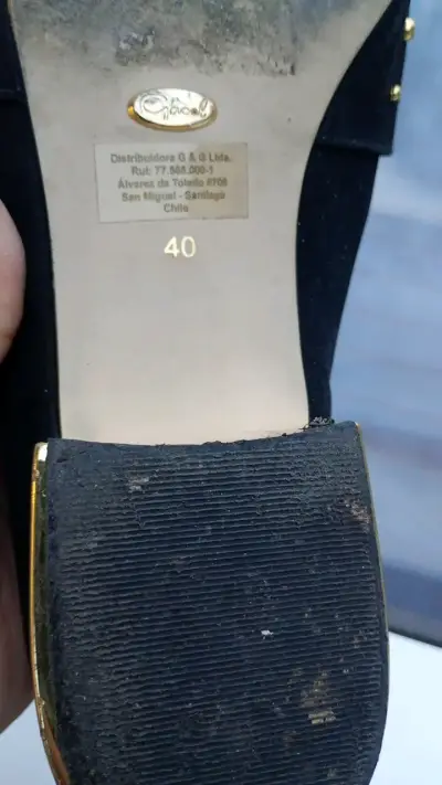 Zapatos planos negros con detalles dorados Gacel - miniatura 3