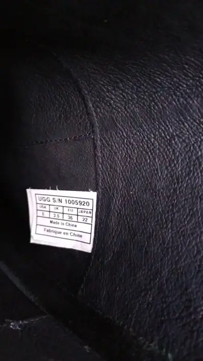 Botas largas negras de cuero con hebillas UGG - miniatura 5