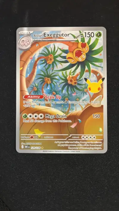 Carta Pokémon Alolan Exeggutor 30 aniversario - miniatura 1