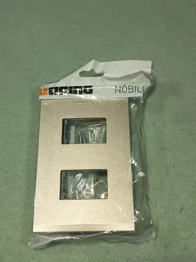 Placa con soporte bticino nobile perla con modulos - miniatura 1