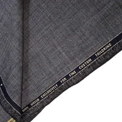 Tela de traje gris de lana Super 150s - miniatura 3