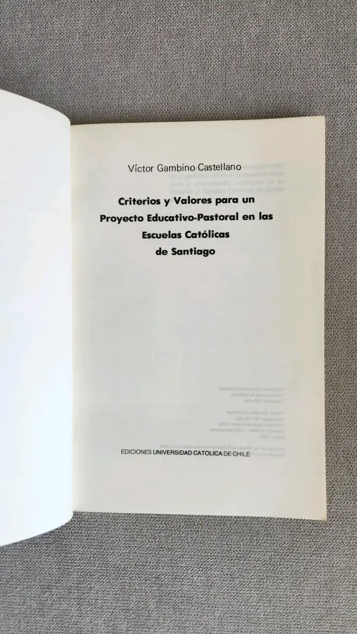 Criterios y Valores para un Proyecto Educativo - 2