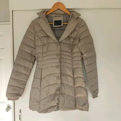 Abrigo acolchado beige Lineatre para mujer - miniatura 2