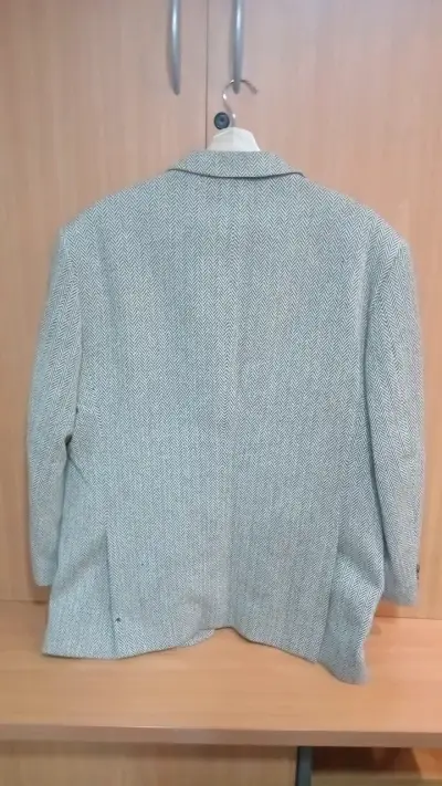 Blazer de lana gris para hombre Savile Row - miniatura 3