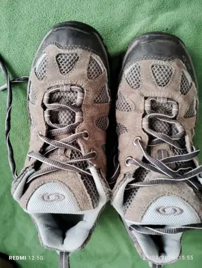 Zapatillas de senderismo Salomon gris para hombre - miniatura 1