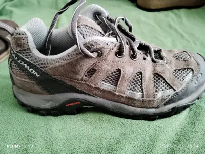 Zapatillas de senderismo Salomon gris para hombre - miniatura 2