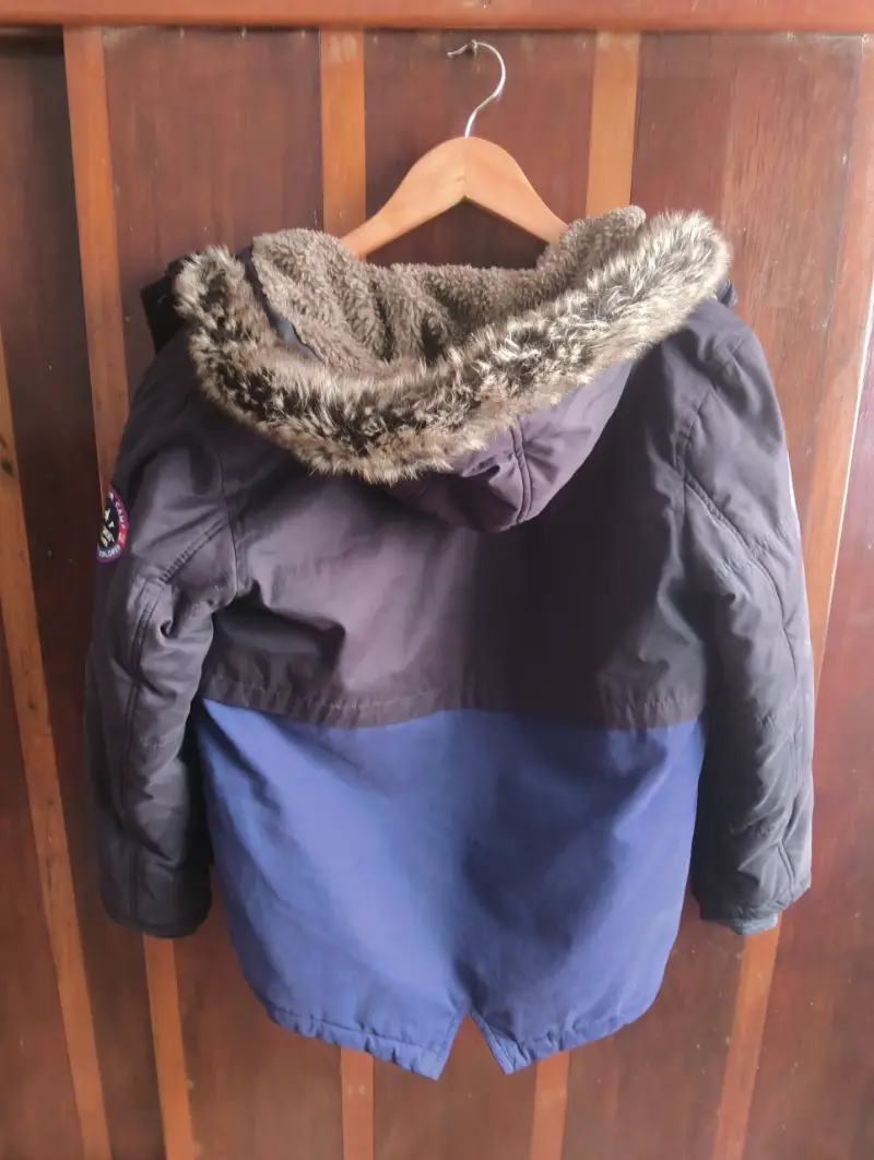 Chaqueta de invierno para niño con capucha de piel - 2