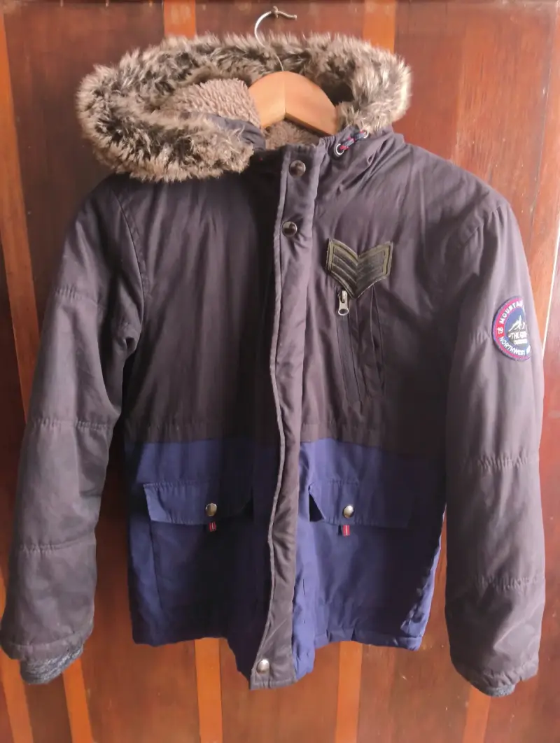 Chaqueta de invierno para niño con capucha de piel - 3