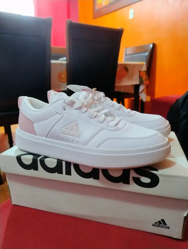 Zapatillas Adidas Park ST blancas y rosadas - 2
