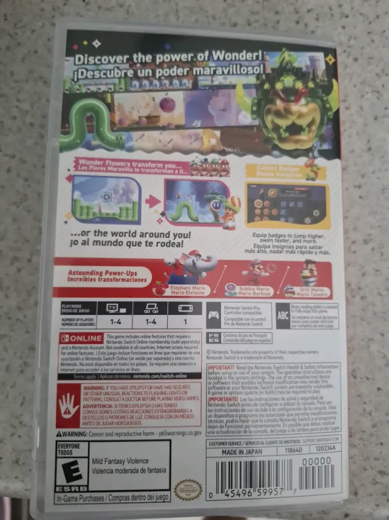 Juego Super Mario Bros Wonder para Nintendo Switch - 2