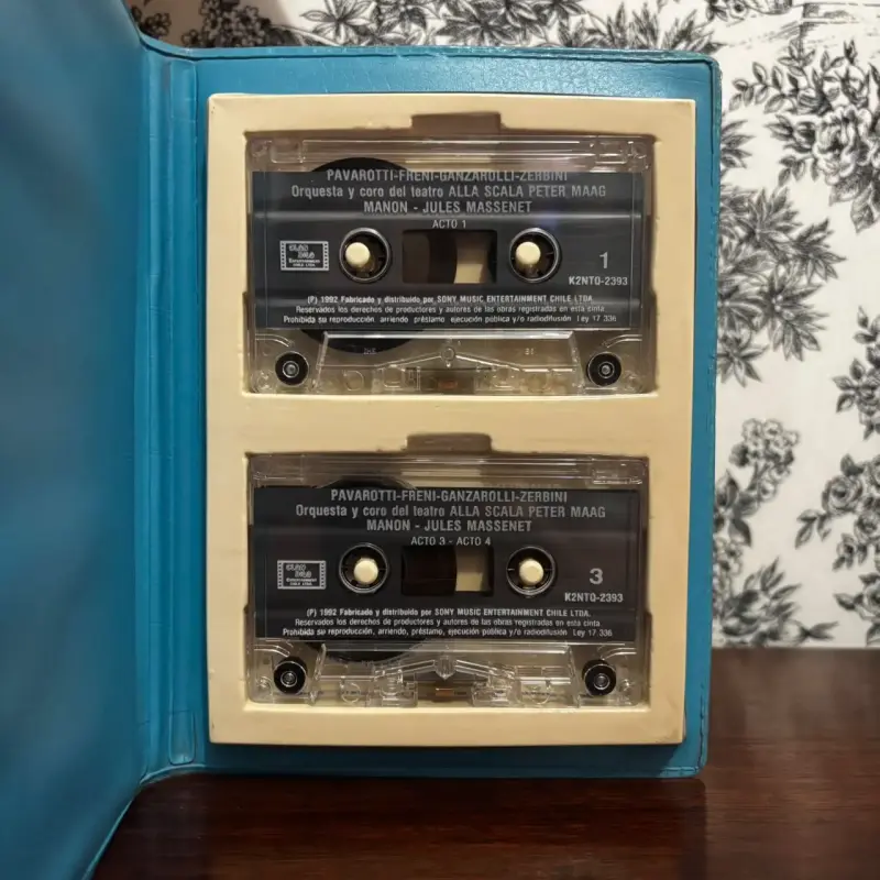Cassette Doble Pavarotti Collection Ópera Manon - 3