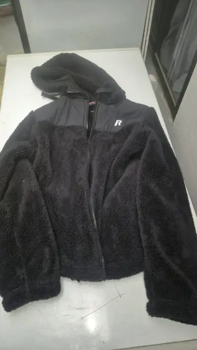 Chaqueta de lana negra Radost con capucha - miniatura 1