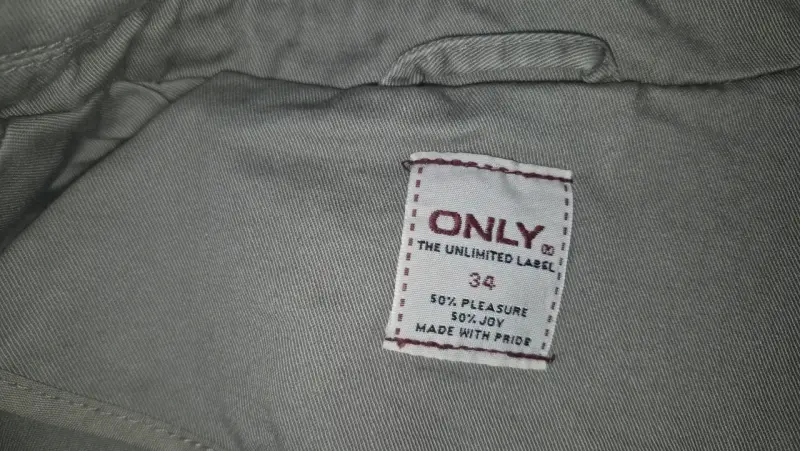 Chaqueta gris de mujer Only con botones - 3