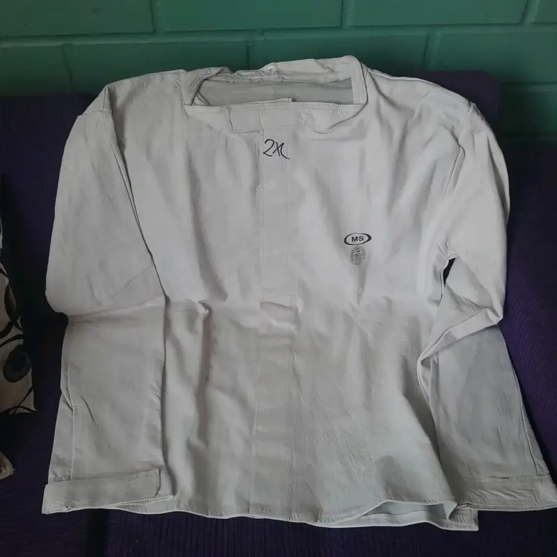 Traje de cuero blanco para soldador - 1