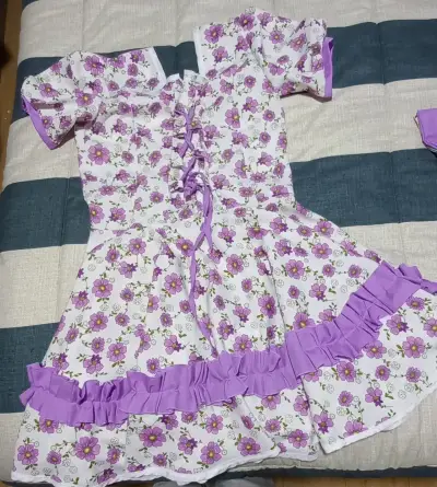 Vestido floral con lazo y coletta - miniatura 2