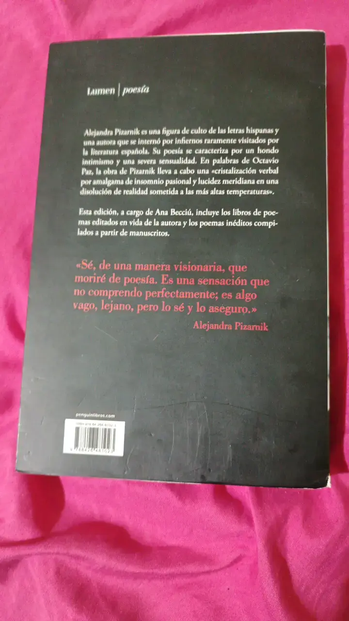 Libro Poesía Completa de Alejandra Pizarnik - 2