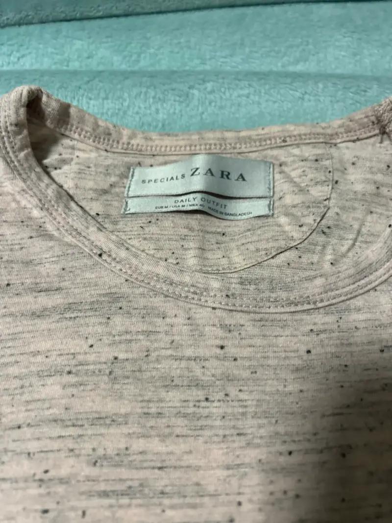 Polera Beige Jaspeada Zara para Hombre - 2