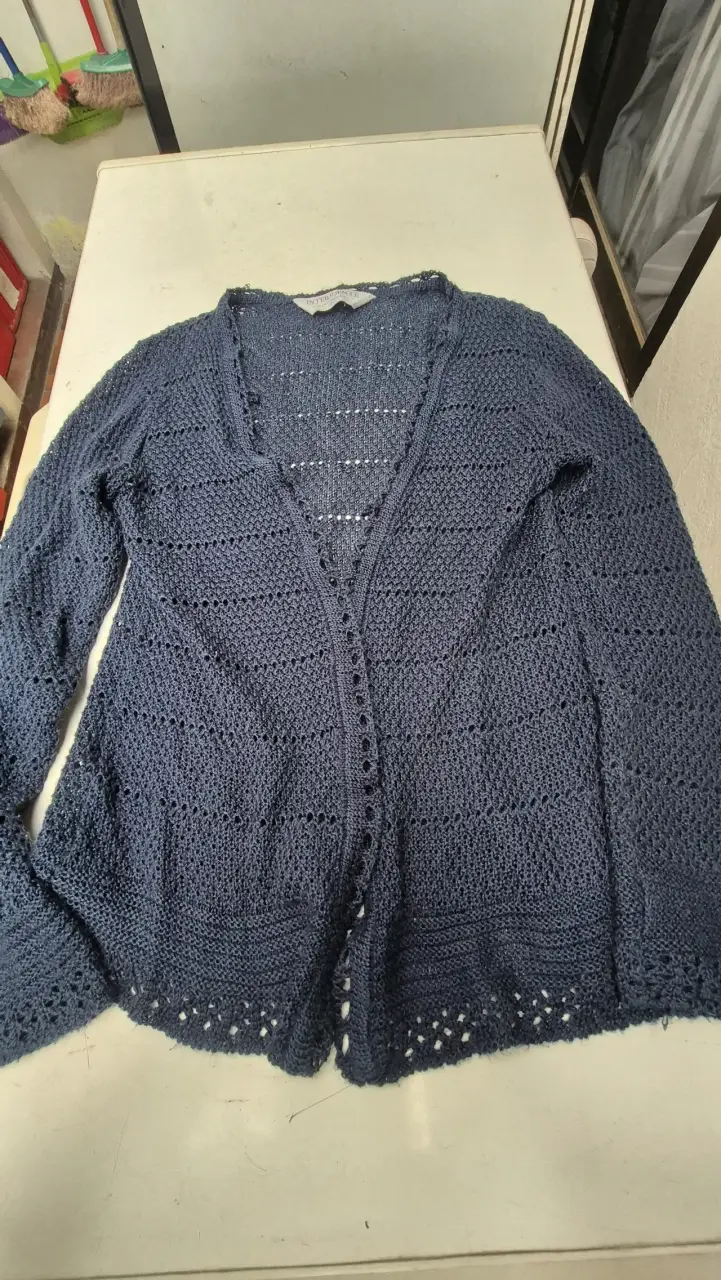 Cardigan tejido azul marino - 1
