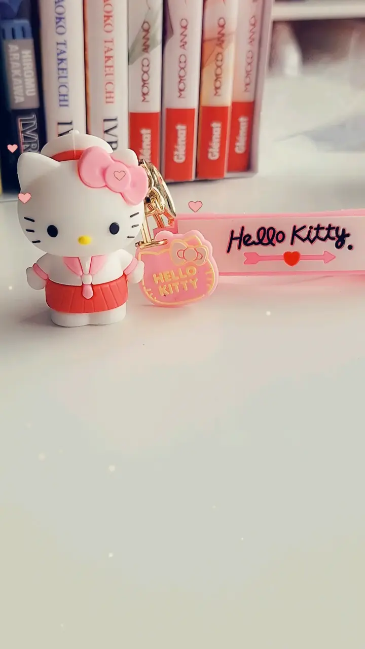 Llavero Hello Kitty con figura y etiqueta