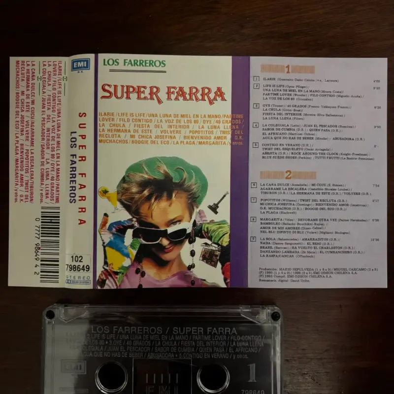Cassette Super Farra - Los Farreros 1993 Chile - 5