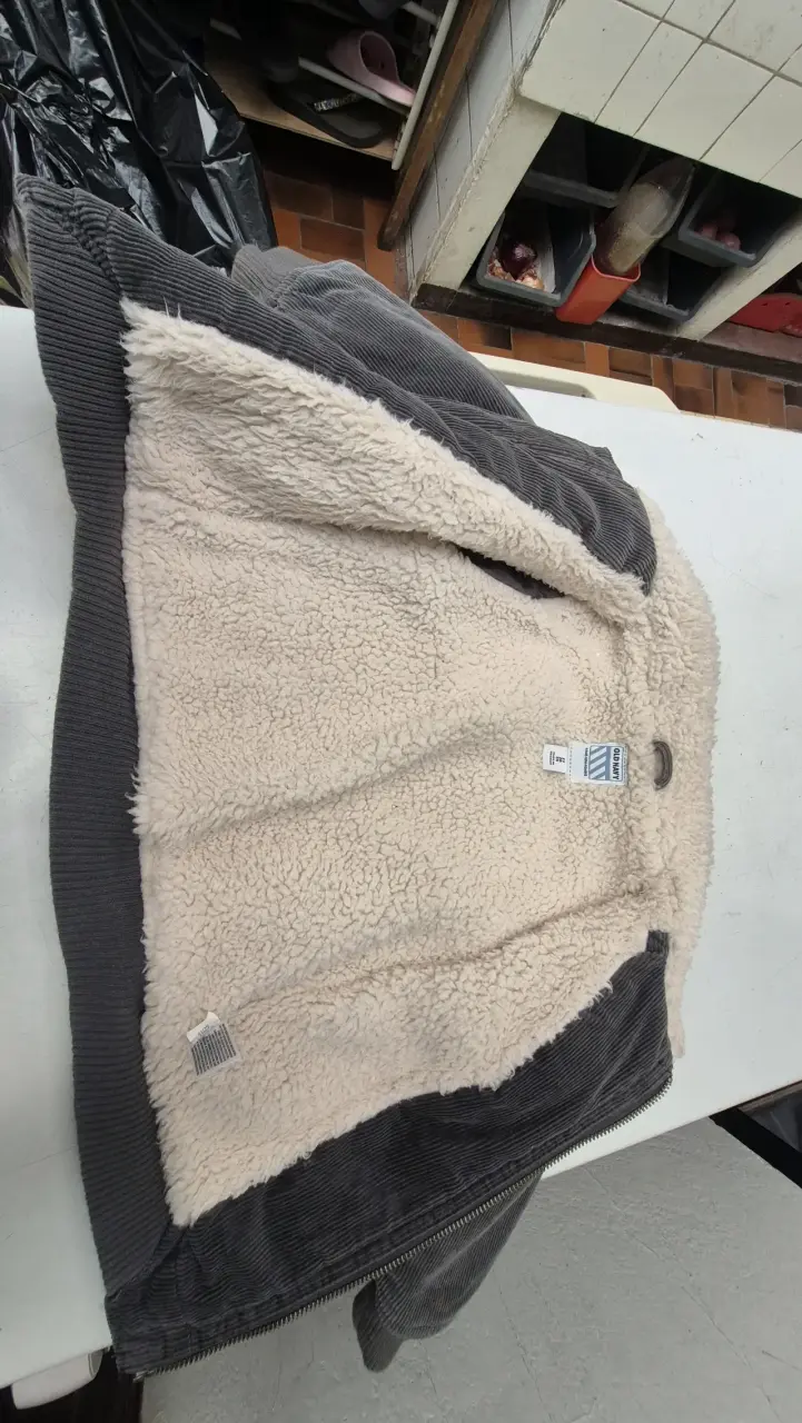 Chaqueta de pana gris con forro de lana Old Navy - 2