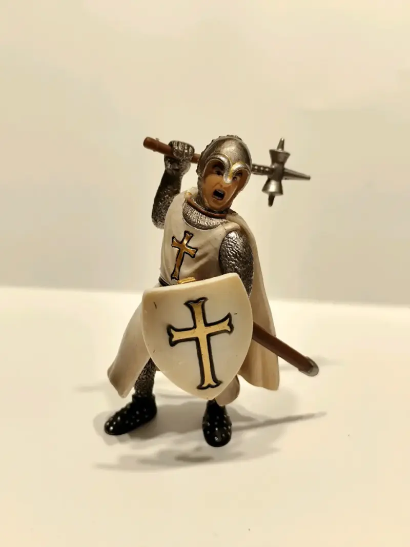 Figura Schleich Caballero Medieval Con Maza Y Escu - 1