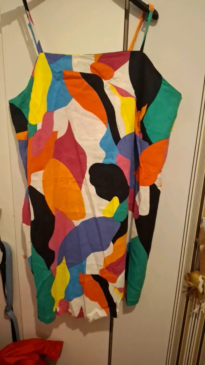 Vestido sin mangas estampado multicolor talla XXL
