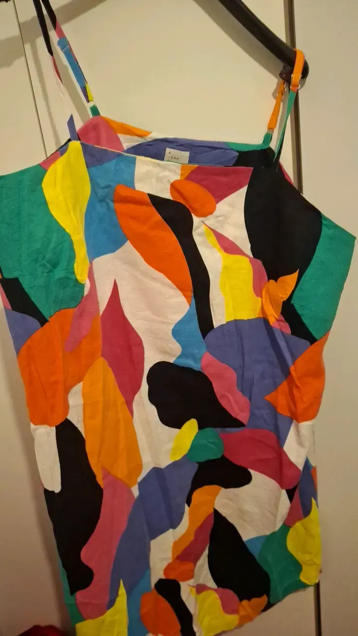 Vestido sin mangas estampado multicolor talla XXL - 3