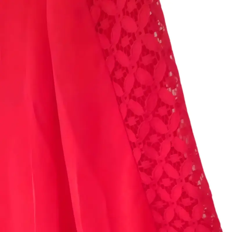 Blusa Roja con Encaje en Mangas H&M Talla 36 - 3