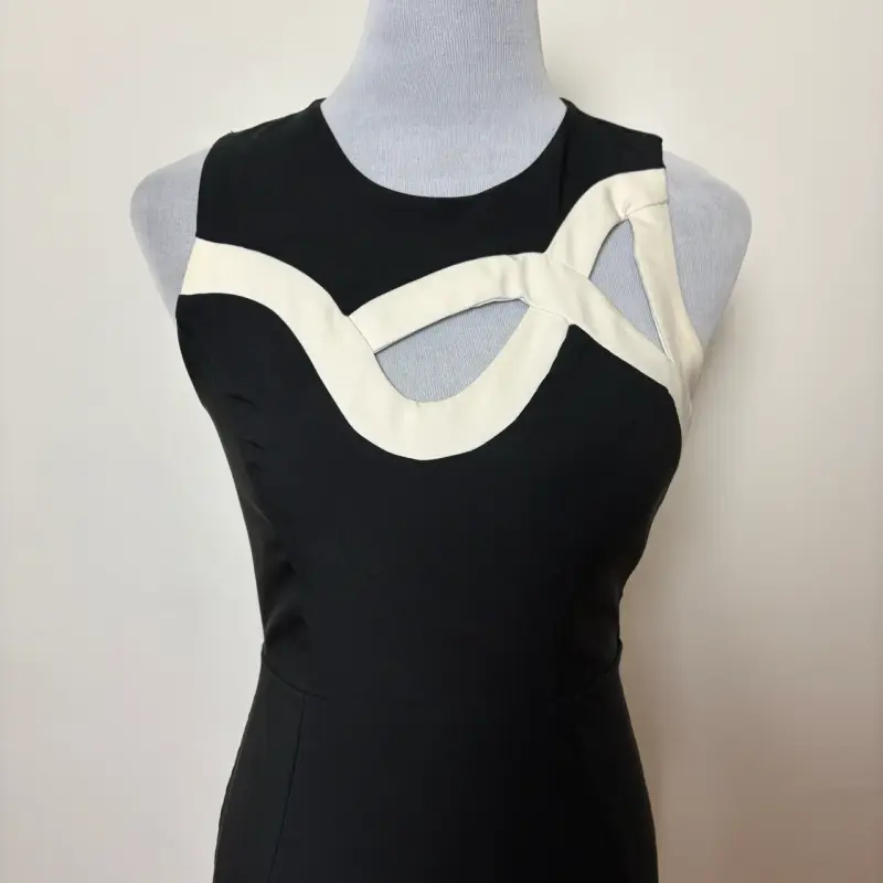Vestido River Island negro y blanco talla S - 4