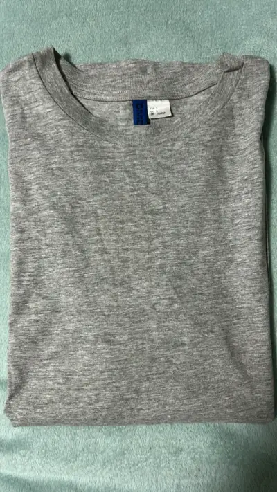 Polera gris básica para hombre H&M - miniatura 1