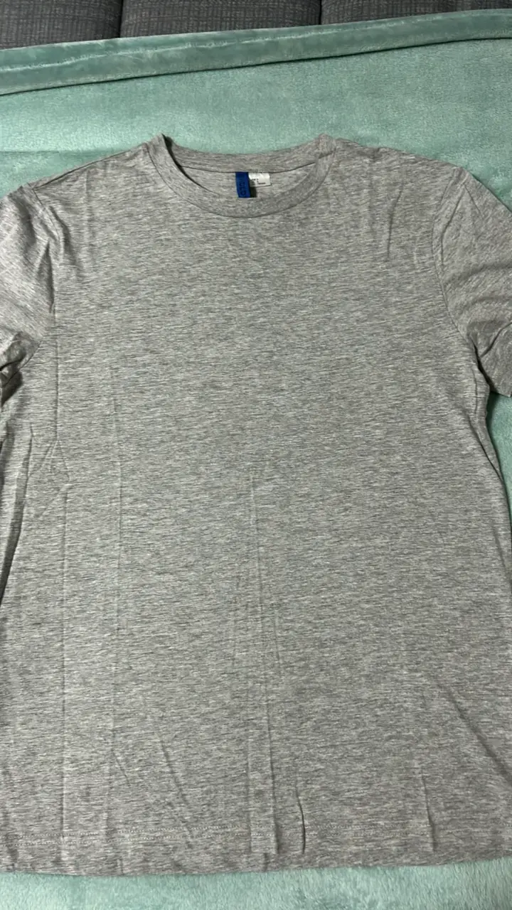 Polera gris básica para hombre H&M - 2