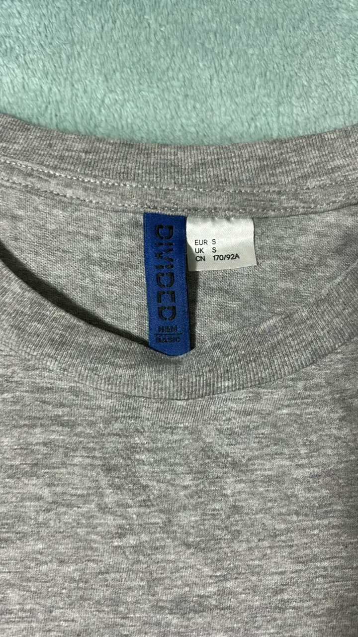 Polera gris básica para hombre H&M - 3