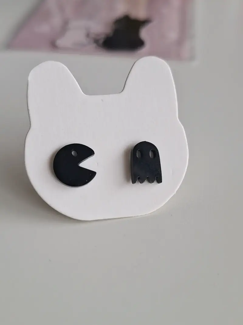 Set de 4 aros temáticos de videojuegos en negro - 1