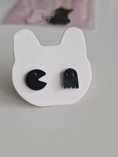 Set de 4 aros temáticos de videojuegos en negro - miniatura 1