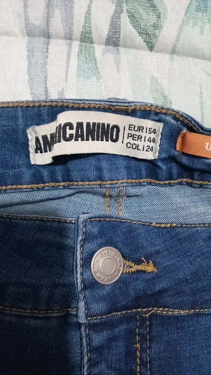 Jeans azul para mujer Amicanino talla 54 - 2