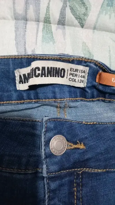 Jeans azul para mujer Amicanino talla 54 - miniatura 2