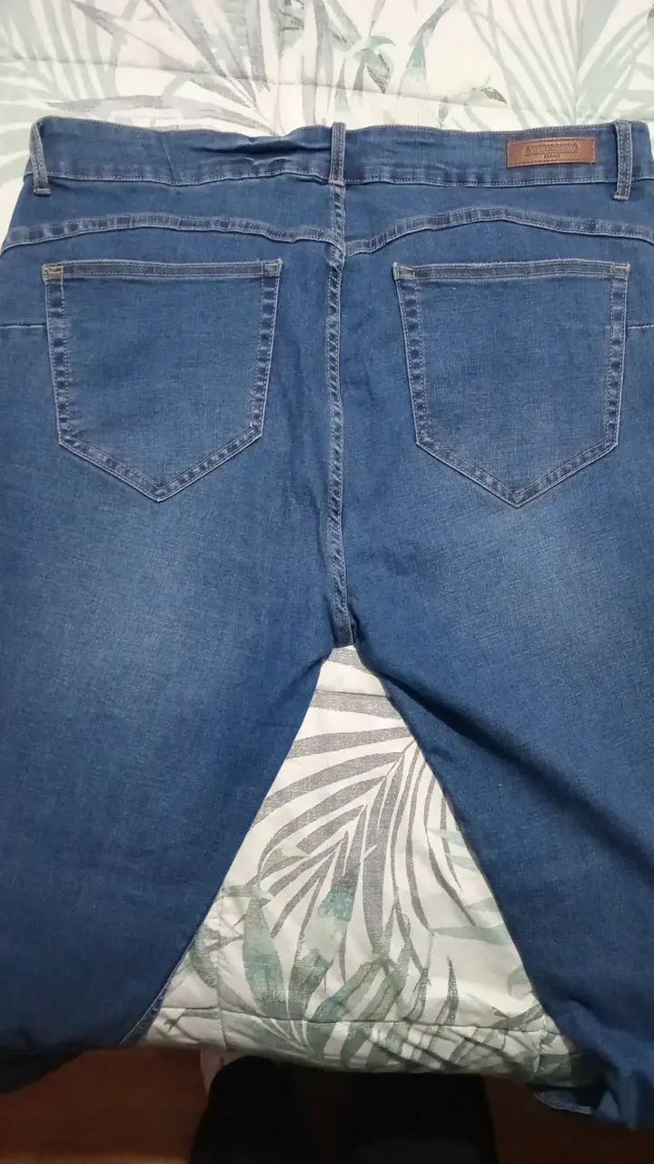 Jeans azul para mujer Amicanino talla 54 - 3