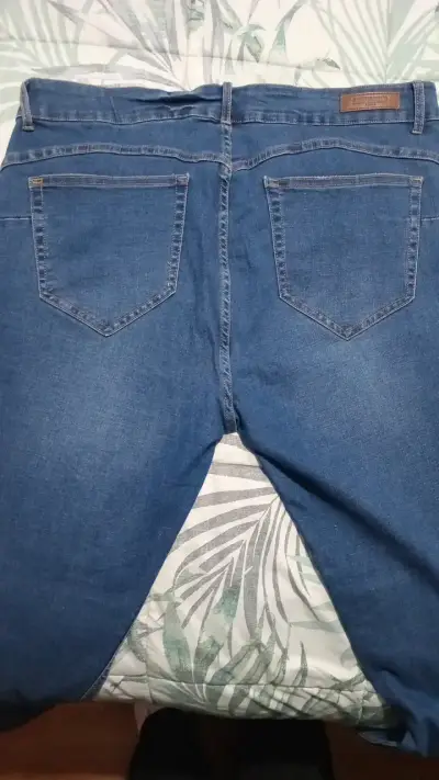 Jeans azul para mujer Amicanino talla 54 - miniatura 3
